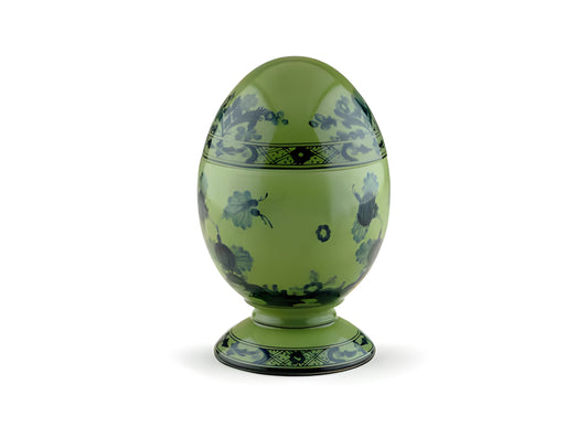 Uovo grande di malachite Oriente Italiano