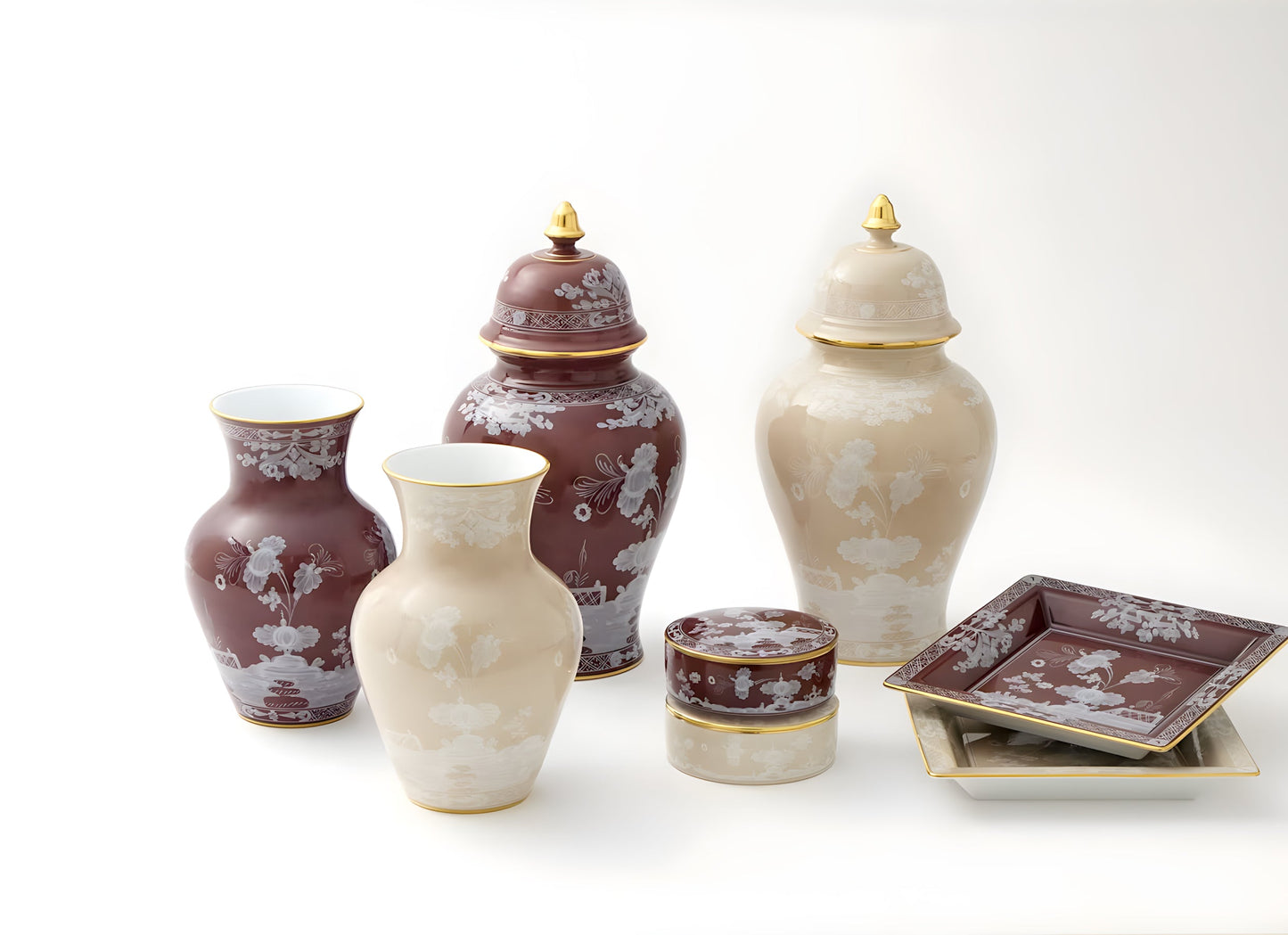 Vaso Potiche Grande Castagna Oriente Italiano