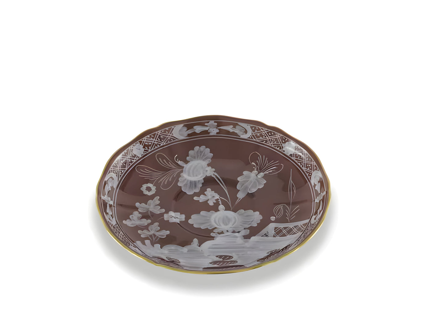 Piattino da tè Oriente Italiano Castagna