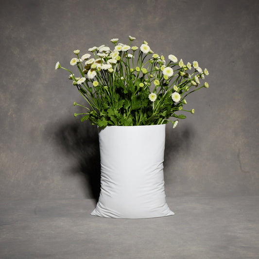 Vaso in sacchetto di plastica stropicciato