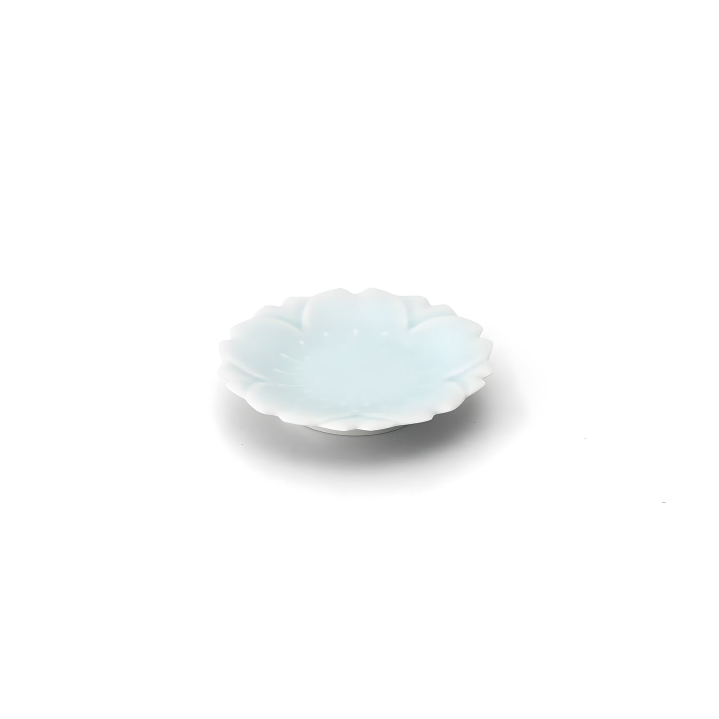 Piatto piccolo a forma di fiore di ciliegio celadon umido