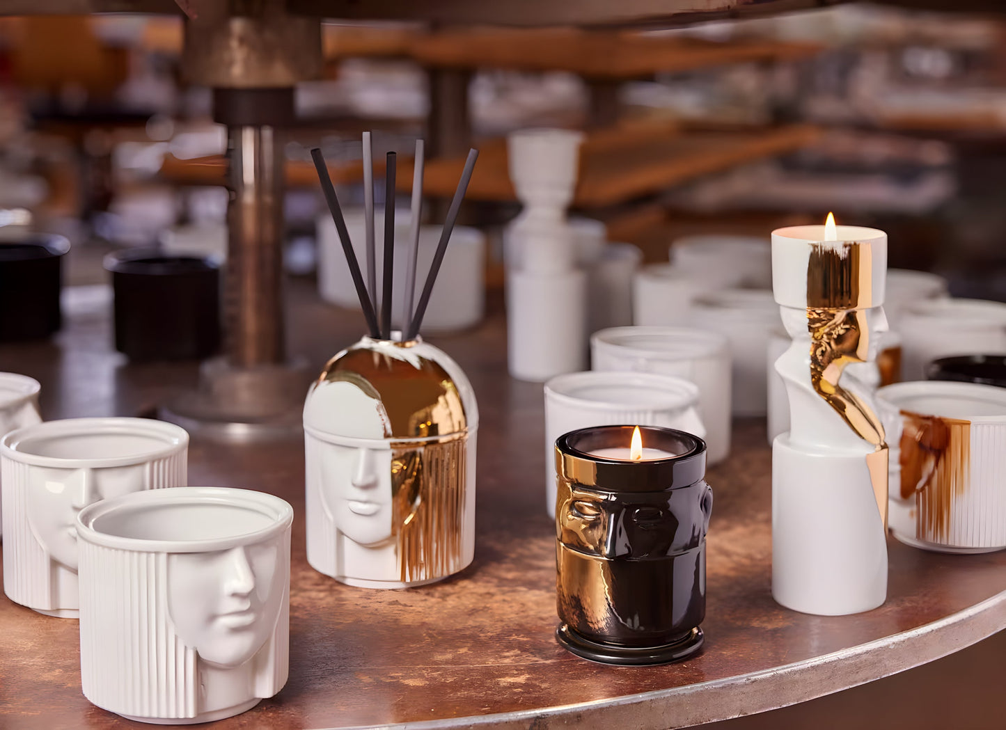 Porta diffusore L'amazzone Bianco LCDC Gold