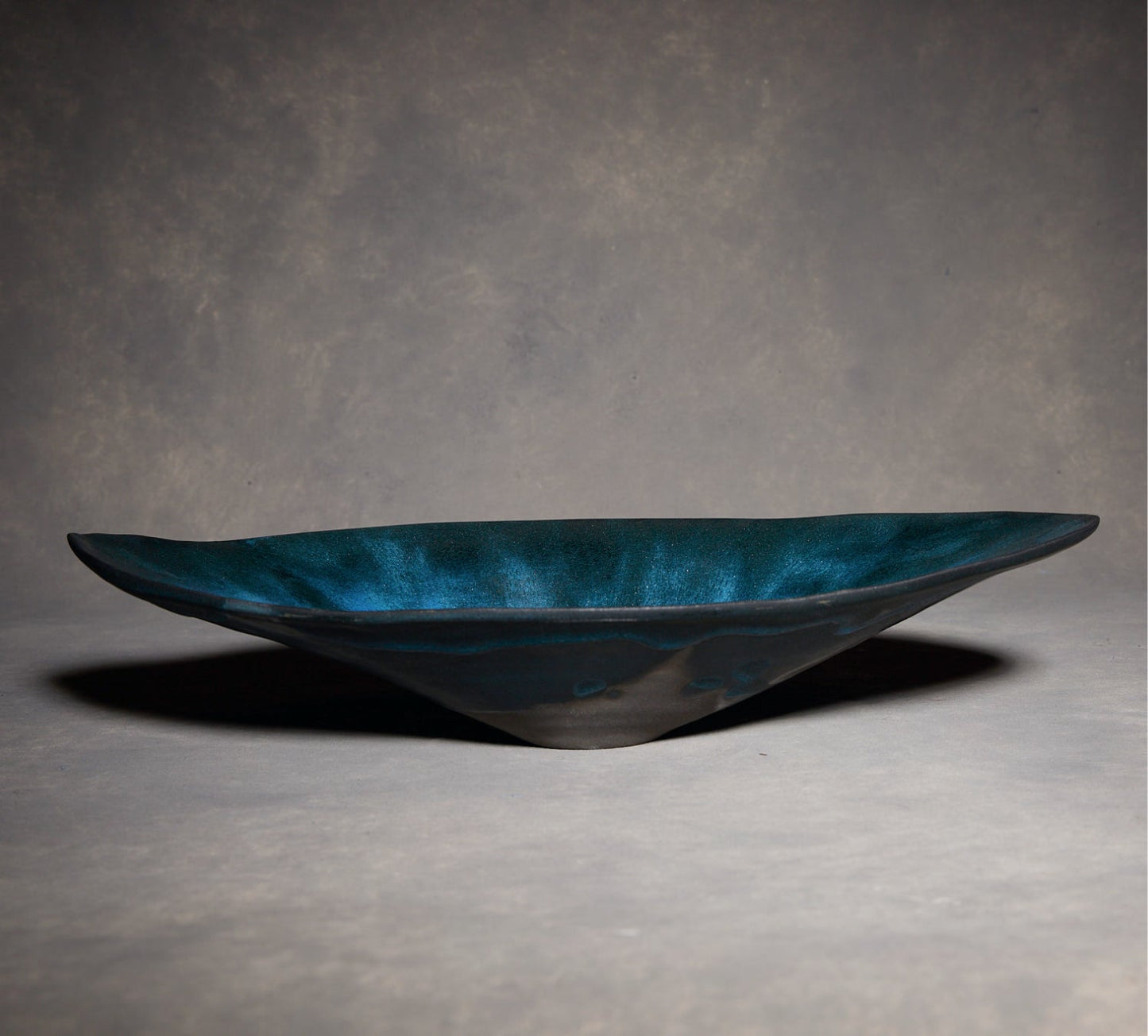 Yuko Ikeda Ciotola ovale grande blu