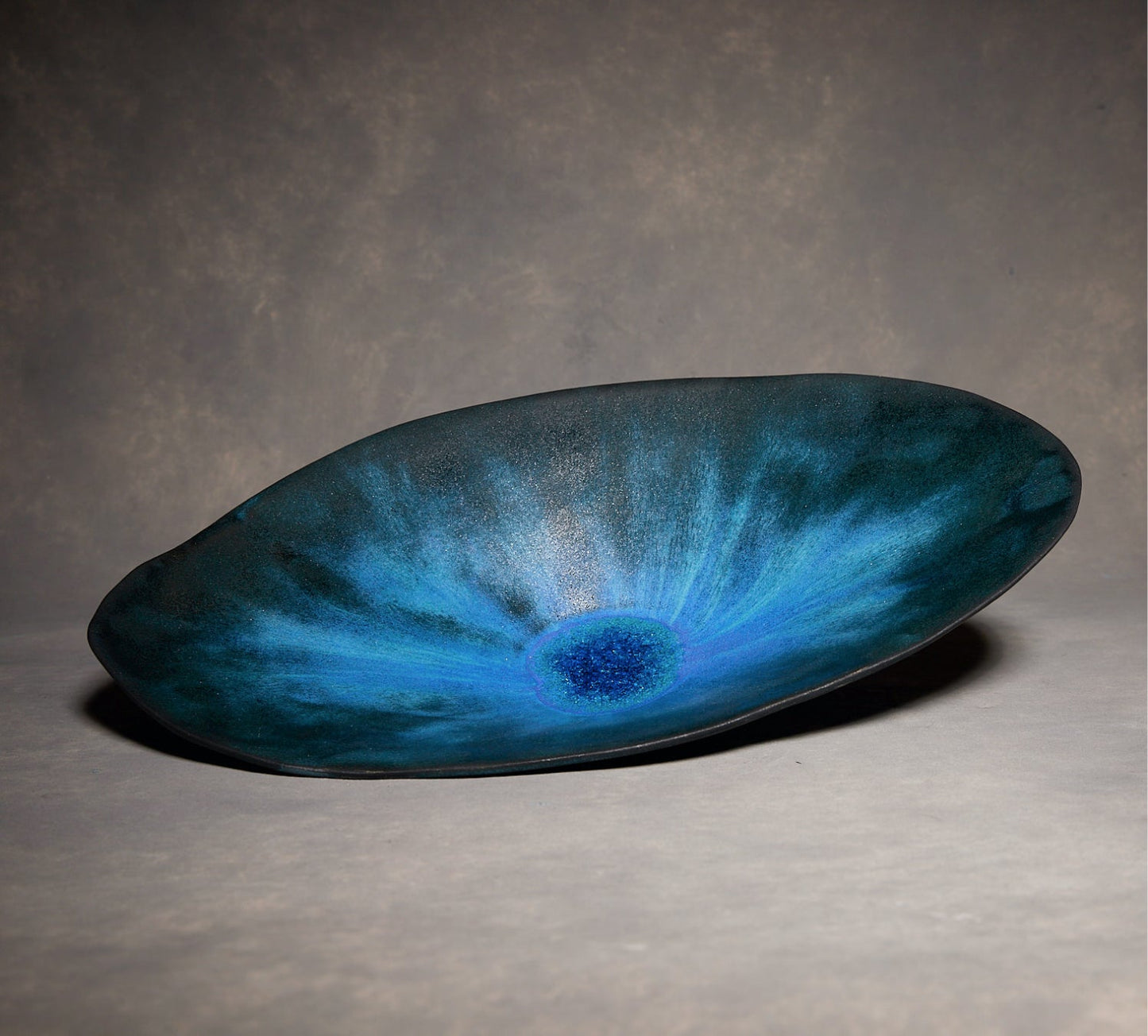 Yuko Ikeda Ciotola ovale grande blu
