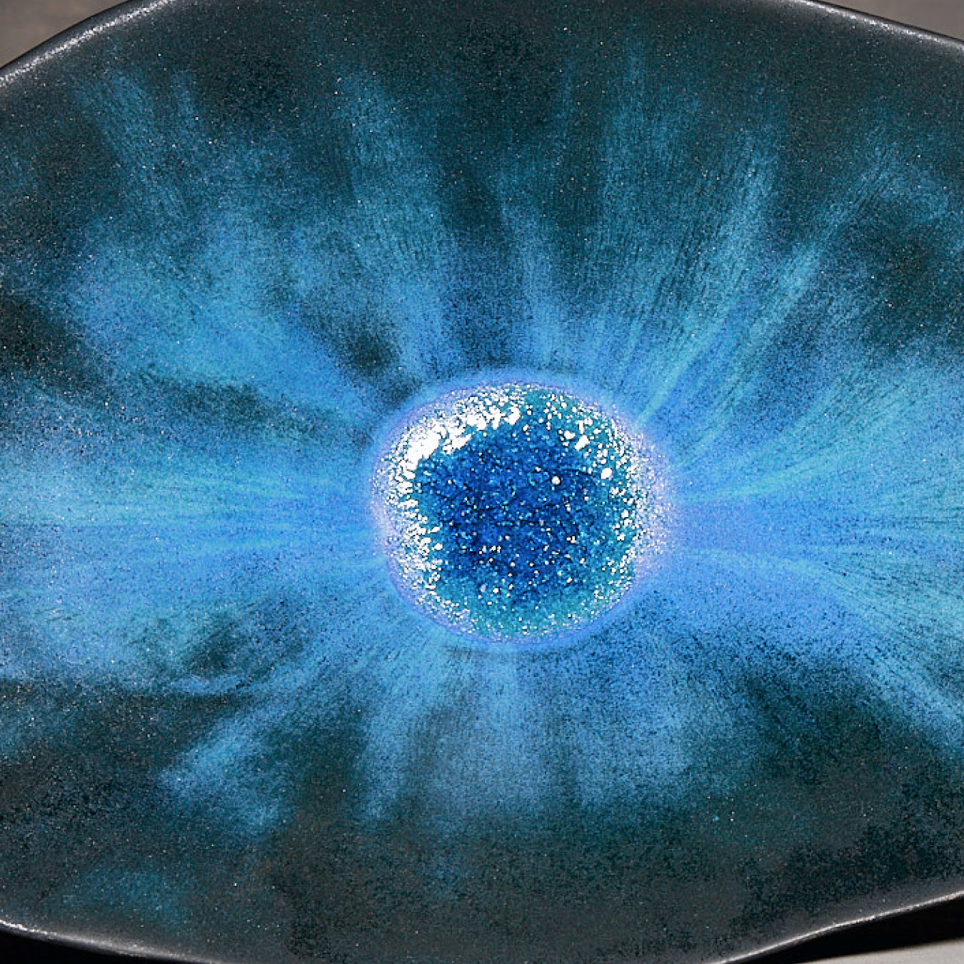Yuko Ikeda Ciotola ovale grande blu