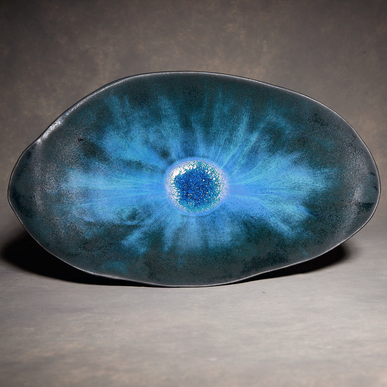 Yuko Ikeda Ciotola ovale grande blu