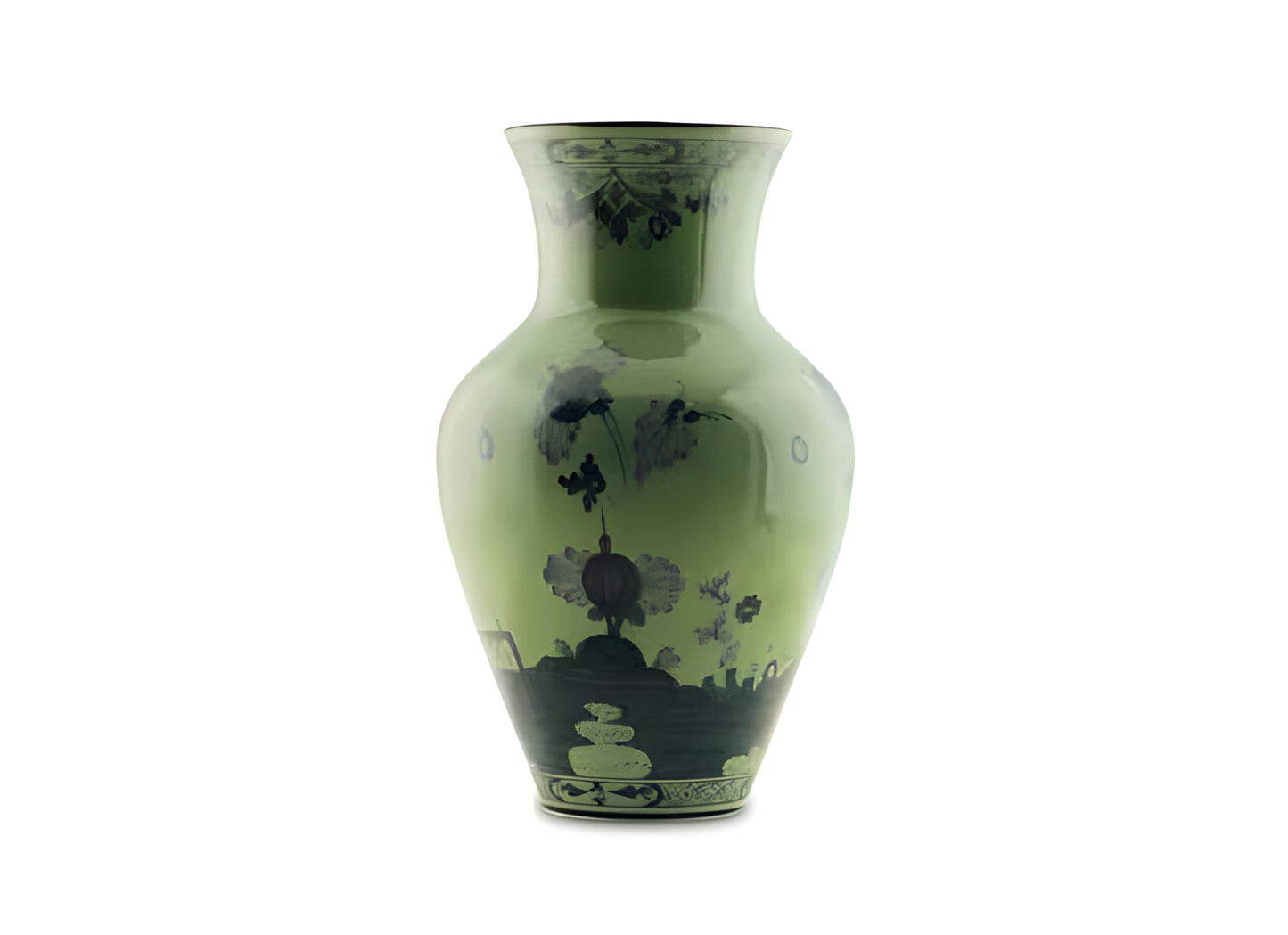 Vaso Ming grande in malachite Oriente Italiano