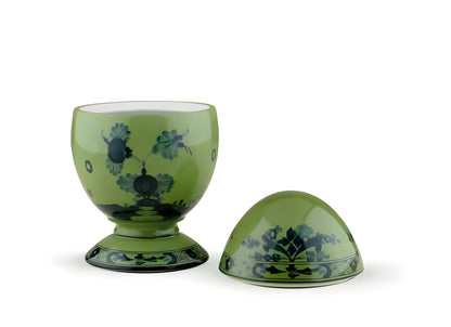 Uovo grande di malachite Oriente Italiano