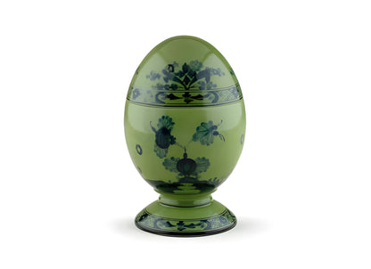 Uovo grande di malachite Oriente Italiano