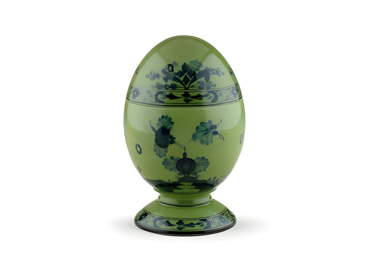 Uovo grande di malachite Oriente Italiano