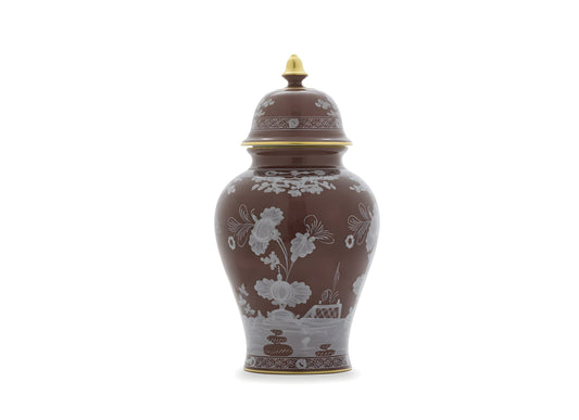 Vaso Potiche Grande Castagna Oriente Italiano