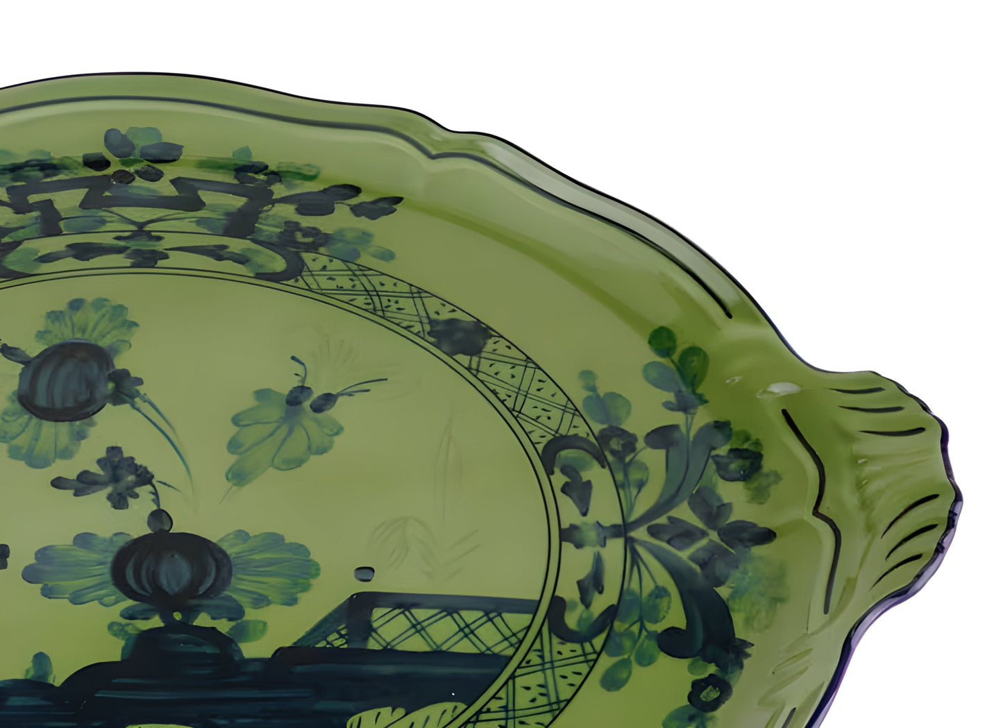 Piatto torta Oriente Italiano in malachite