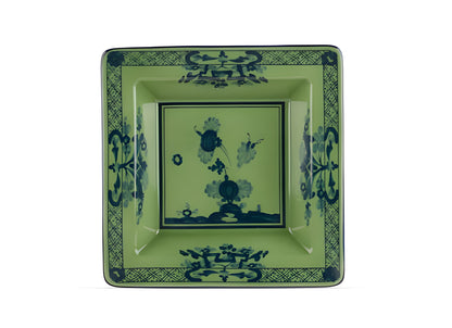 Oriente Italiano Vassoio portamonete quadrato in malachite