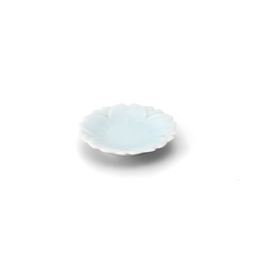 Piatto piccolo a forma di fiore di ciliegio celadon umido