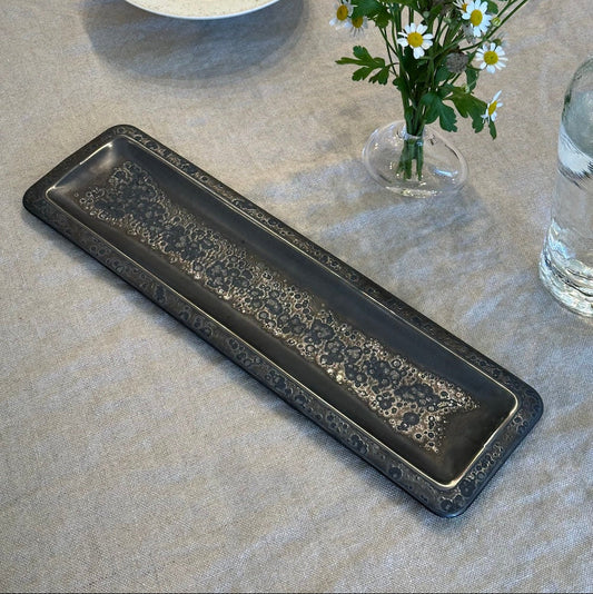Piatto rettangolare - Nero grezzo