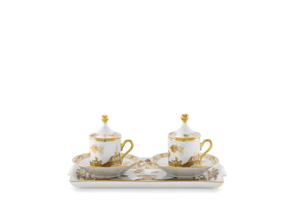 Oriente Italiano Tesori Set da caffè per due con vassoio