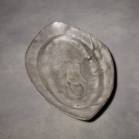 Piatto ovale smaltato in argento Yuko Ikeda 01