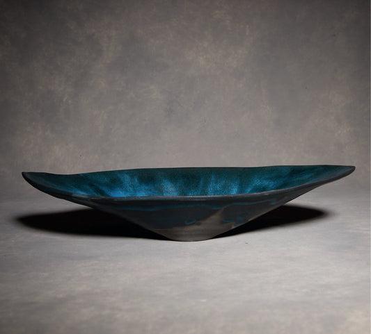 Yuko Ikeda Ciotola ovale grande blu