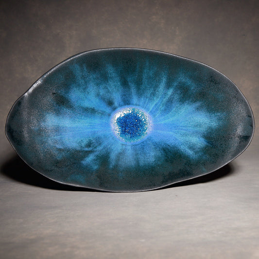 Yuko Ikeda Ciotola ovale grande blu
